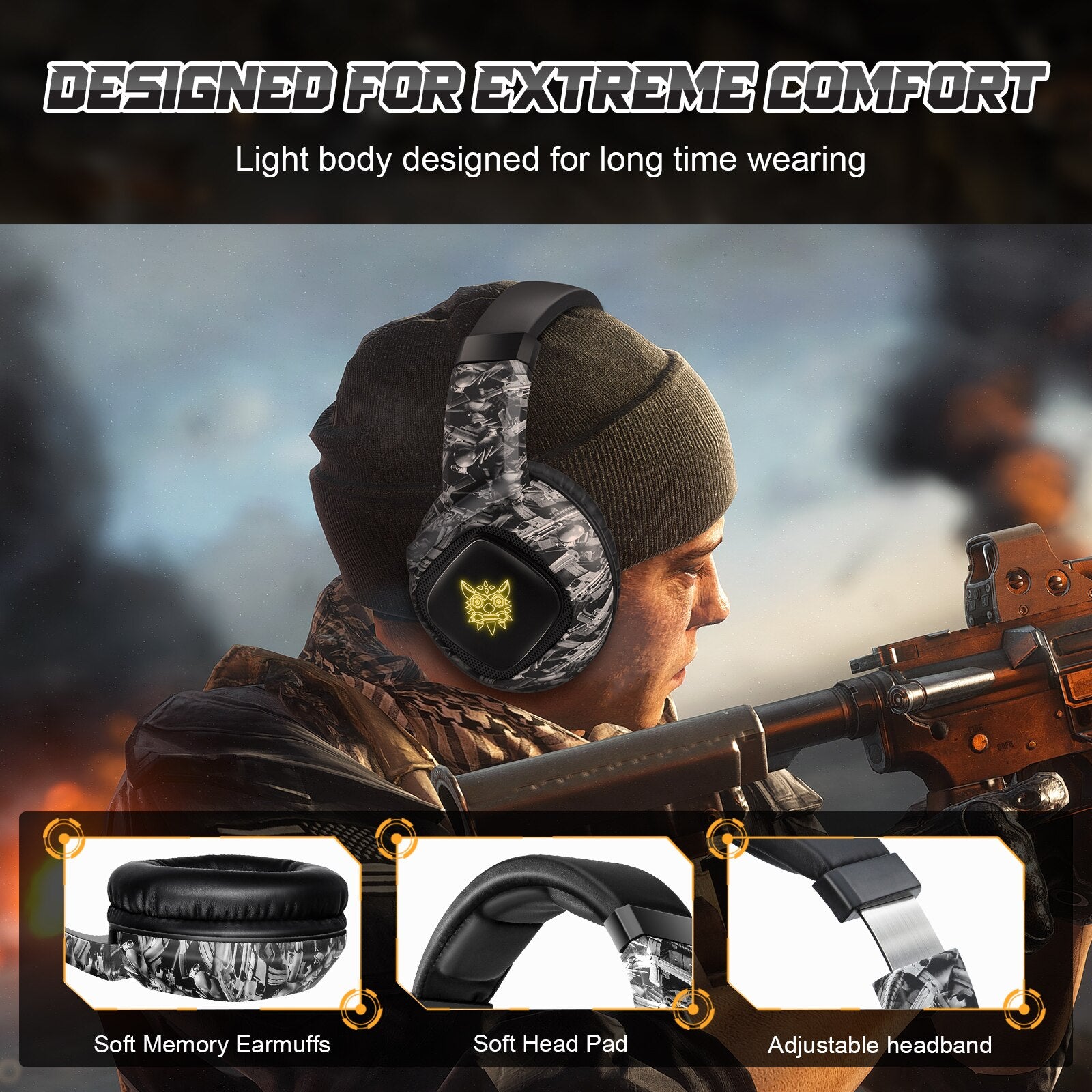 Premium ONIKUMA K19 Gaming-Headset | Kabelgebunden, Geräuschunterdrückung, Mikrofon | Stereokopfhörer | Limitierte Auflage