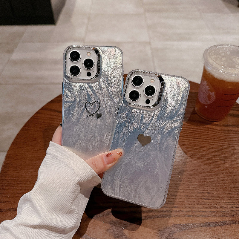 Premium Marble Heart Design Soft Shockproof iPhone Case | MagSafe Case with Camera Lens Protector for Apple iPhone 16/15/14/13/12 Pro Max Plus Mini | Heavy Duty, Bumper Cover Protective Phone Case