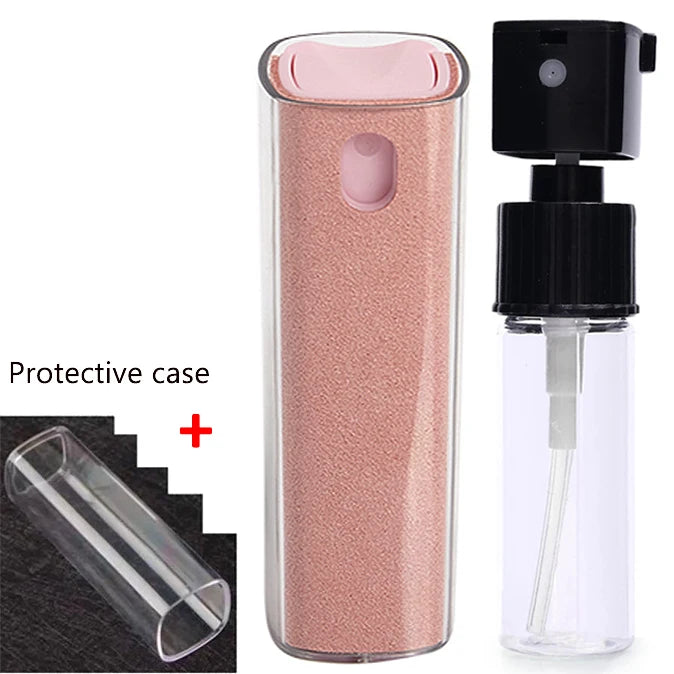 2-in-1 Premium Mikrofaser Bildschirmreiniger Sprayflasche & Mikrofasertuch für Handy, iPhone, iPad, MacBook, Laptop, Computer