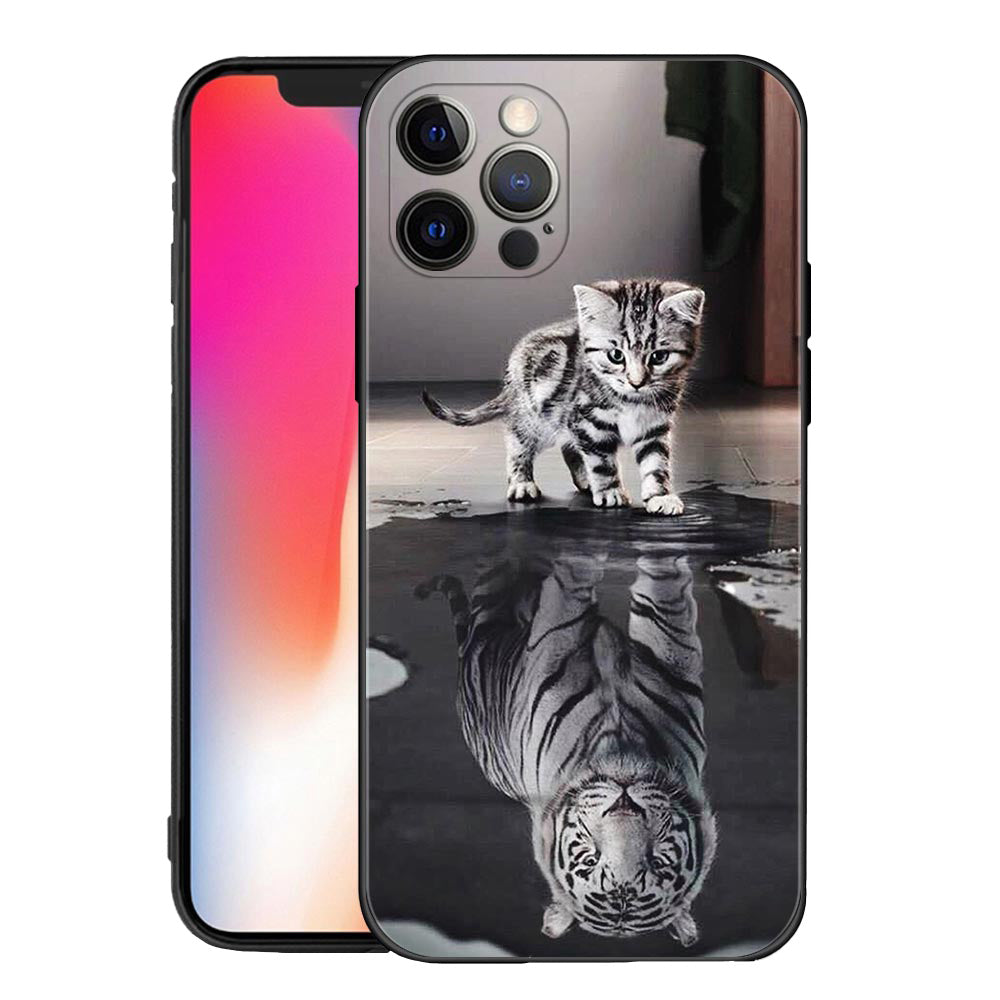 Premium iPhone Case with Animal Designs: Wolf, Dog, Cat, Bird, Lion, Tiger | MagSafe-Compatible Case with Camera Lens Protector | Premium Hardcase for Apple iPhone 16/15/14/13/12 Pro Max Plus Mini | Shockproof Phone Case & Heavy Duty Cover