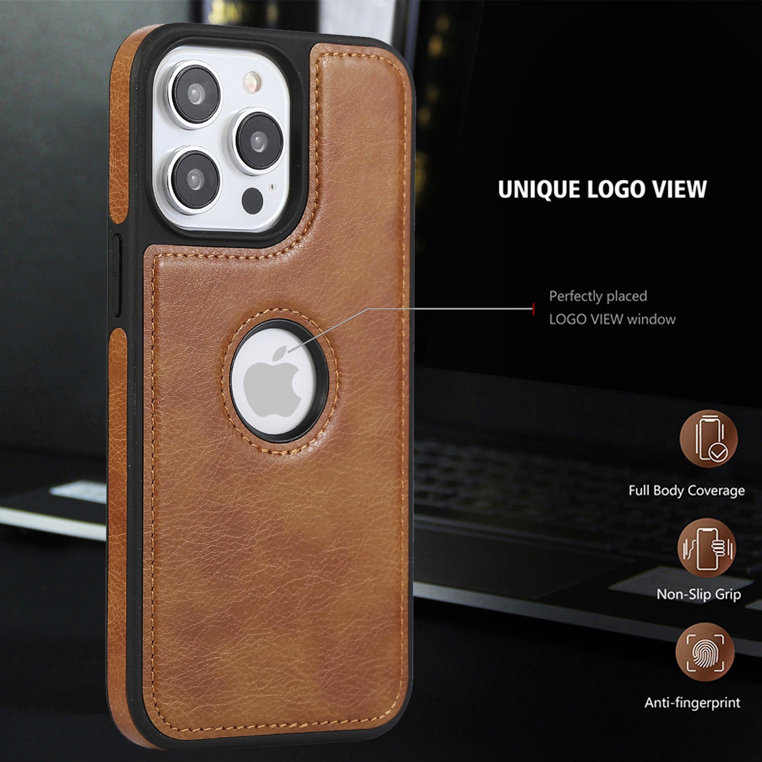 High-Quality Ultra-Thin Shockproof Leather Texture iPhone Case | MagSafe Case with Camera Lens Cover for Apple iPhone 16/15/14/13/12 Pro Max, Plus Cover | Armor Case, Bumper Cover Phone Case | Premium Protective Cover