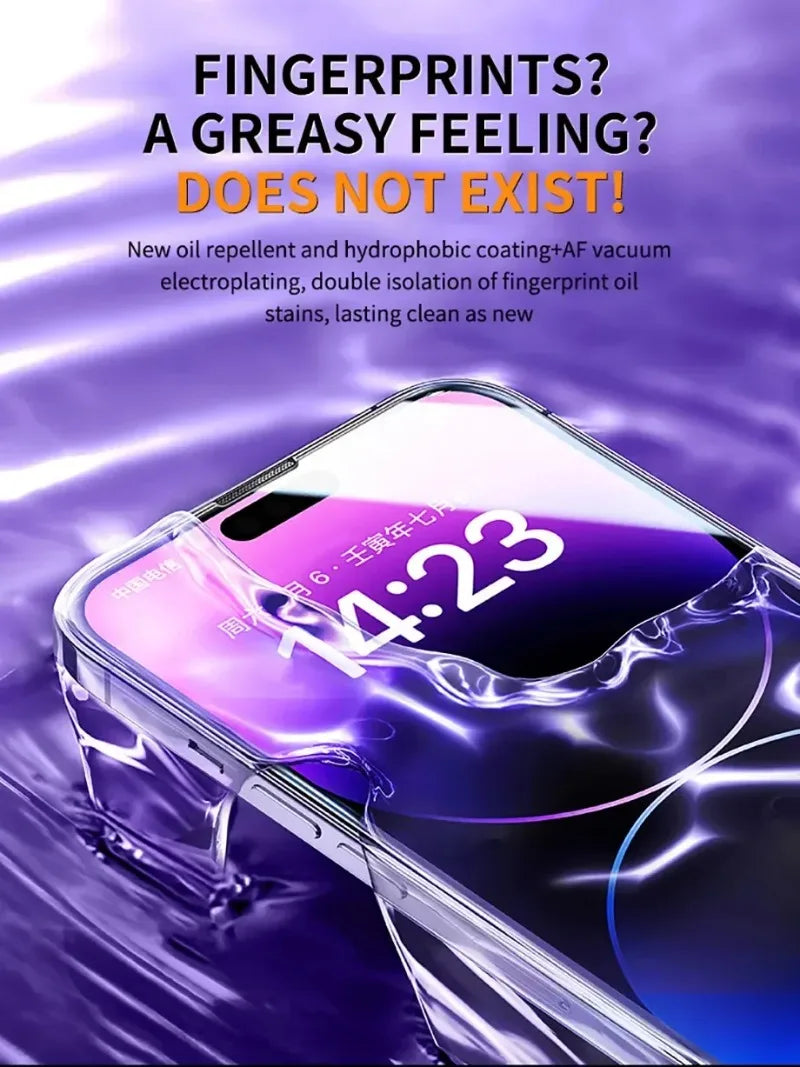 Luxury Ultra-Thin iPhone Case with 360° Full Protection made of Metal and Glass | MagSafe-Compatible, Magnetic Adsorption | Shockproof with Camera Protection and Armor Protective  | Stylish Phone Case for Apple iPhone 16/15/14/13/12 Pro Max, Plus, Mini