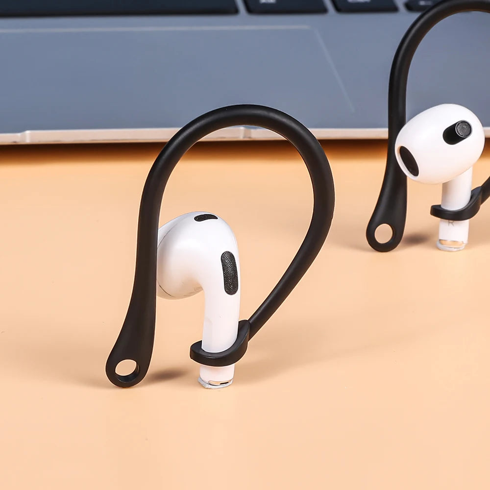 1-6 Pairs Silicone Ear Hooks for Apple AirPods Pro, Good Quality Anti-fall Accessories Bluetooth Headphone Holder for Apple