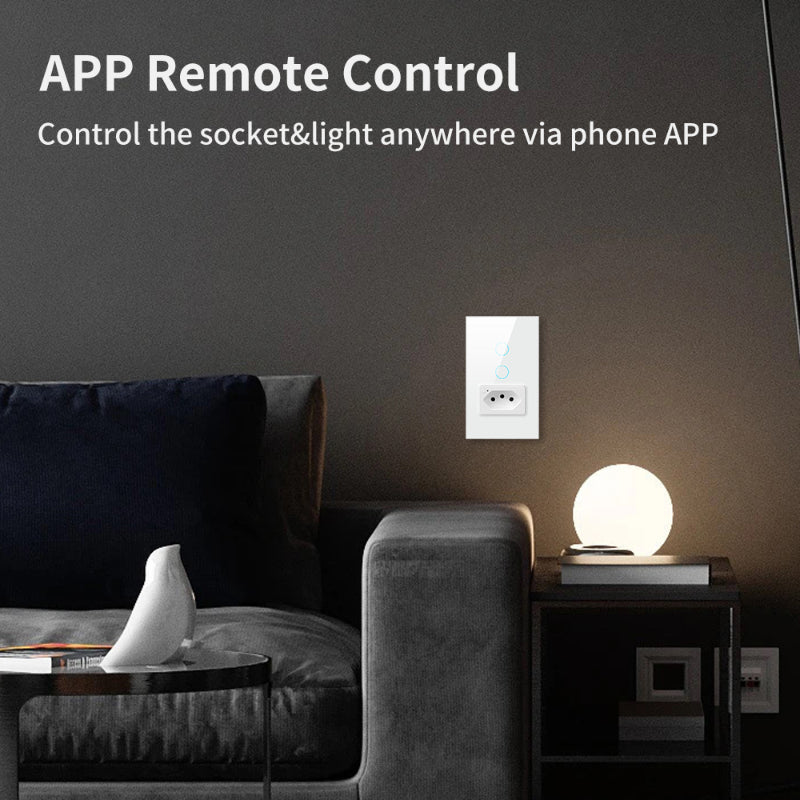 Premium WiFi Lichtschalter Touch Sensor Smart Switch App Fernbedienung - Kein Neutraler Draht 110V 220V für Smartphone, Laptop, Tablet, PC, Apple iPhone, iPad, MacBook, iOS, Android, Samsung Alexa Google Home | Limitierte Auflage