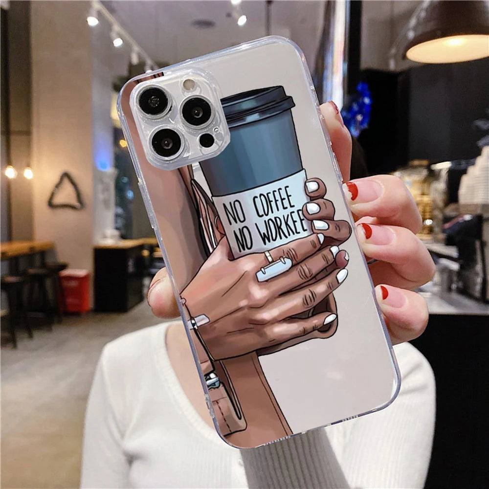 Luxurious Fashionable Girl Design iPhone Case | MagSafe Case with 360-Degree Protection & Camera Lens Cover for Apple iPhone 16/15/14/13/12 Pro Max, Plus, Mini Cover | Shockproof Phone Case with Armor Shell & Bumper Cover