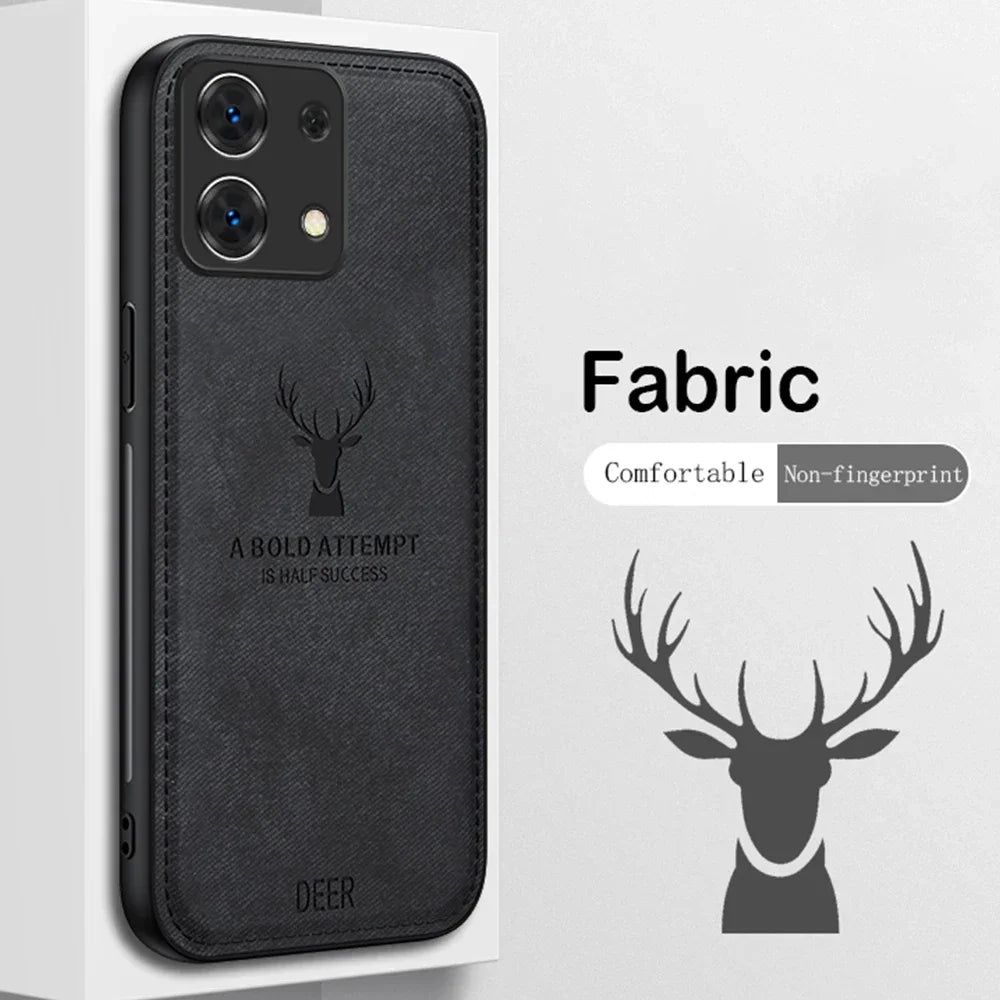 Luxus Stoßstange mit Hirsch-Design und motivierendem Spruch auf Leinwand iPhone-Hülle | MagSafe Case mit Kameraschutzabdeckung | Cover für Apple iPhone 16/15/14/13/12 Pro Max Plus Mini | Panzertasche Hochwertige Handyhülle