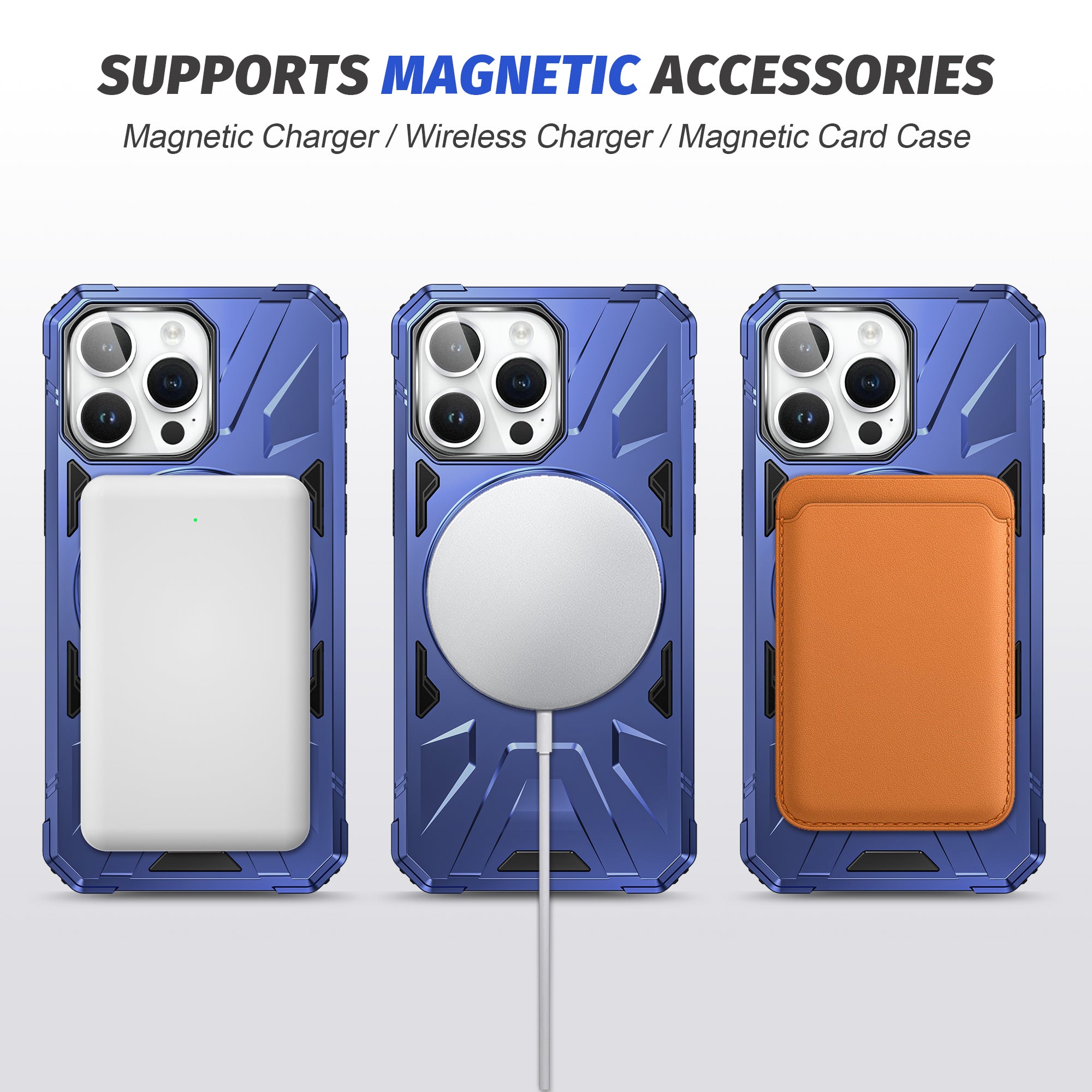 High-Quality Military Tank iPhone Case with 360-Degree Rotatable Ring Stand Holder | MagSafe Case with Camera Protector for Apple iPhone 16/15/14/13/12 Pro Max Plus Mini Cover | Magnetic Wireless Charging, Hard PC Armor Case, Shockproof Phone Case