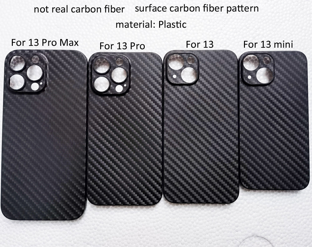 Carbon Fiber Texture High-Quality Soft TPU Material | Lightweight Waterproof Anti-Fingerprint and Anti-Scratch iPhone 16/15/14/13/12 Pro Max Plus Mini Case and Camera Protection