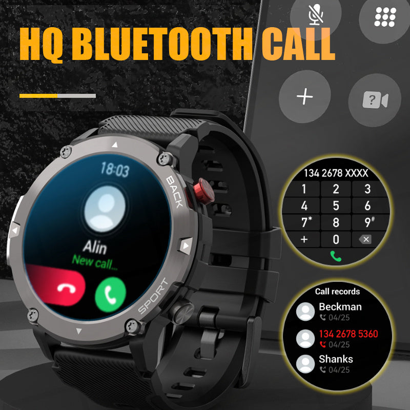 Hochwertiges Smartwatch 2024 für Männer, Bluetooth-Anruf, wasserdichte Uhren