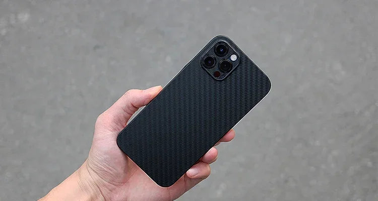 Carbon Fiber Texture High-Quality Soft TPU Material | Lightweight Waterproof Anti-Fingerprint and Anti-Scratch iPhone 16/15/14/13/12 Pro Max Plus Mini Case and Camera Protection