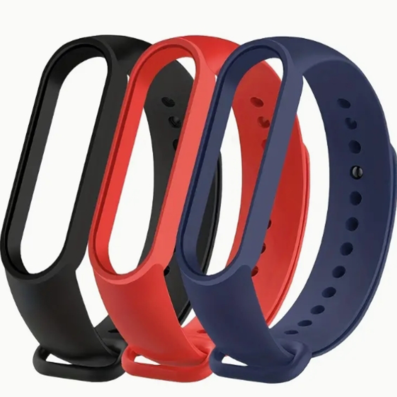 Hochwertiges Silikon-Armband für Xiaomi Mi Band 7, 6, 5, 4, 3 | Uhrenarmband für Mi Band 3/4, Band 5, Band 6 | Smartwatch