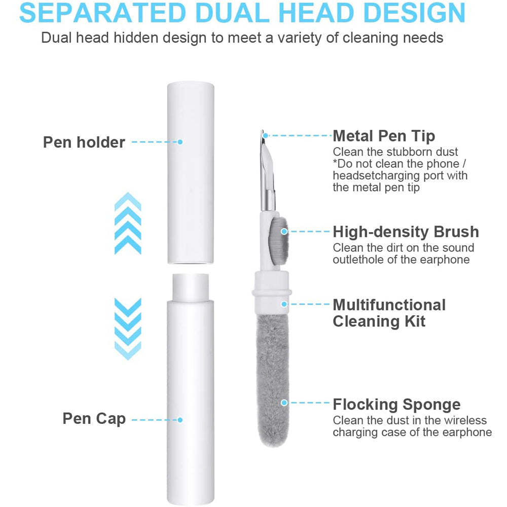 Bluetooth-Kopfhörer-Reinigungswerkzeug für Airpods Pro 3 2 1 Gehäusereinigung Reinigungsbürstenstift, Xiaomi Airdots 3Pro