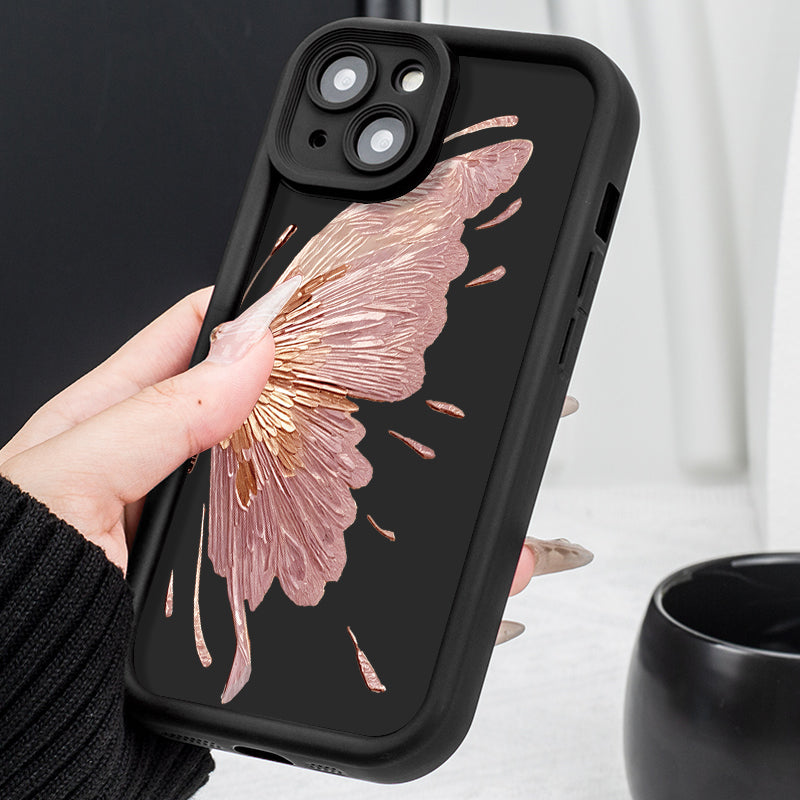 High-Quality Art Oil Painting Butterfly Design Soft Silicone Case for iPhone | MagSafe Case with Camera Lens Protector for Apple iPhone 16/15/14/13/12 Pro Max Plus Mini Cover | Heavy Duty, Bumper Cover Phone Case | Protective Cover