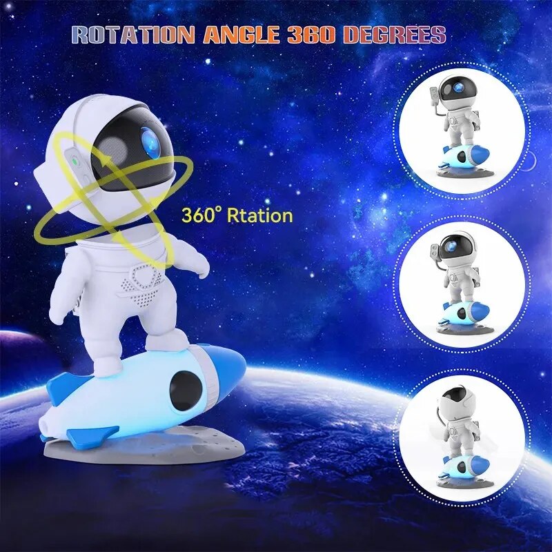 Premium Astronaut Bluetooth-Lautsprecher mit Smart Wecker: FM Radio, Elektronisches Schlaf-Nachtlicht, Tischuhr | Kompatibel mit iOS/Android, Smartphone, Laptop, Tablet, PC, Apple iPhone, iPad, MacBook, iOS, Android, Samsung  Tablet, Laptop, PC