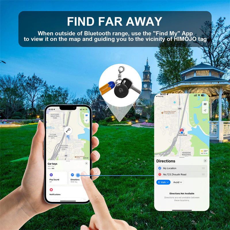 Premium Bluetooth GPS-Tracker: Alternative zu Apple AirTag | Finden Sie Verlorenes mit App | Anti-Verlust Locator für Gepäck, Portemonnaie, Haustiere, Kinder, Schlüssel