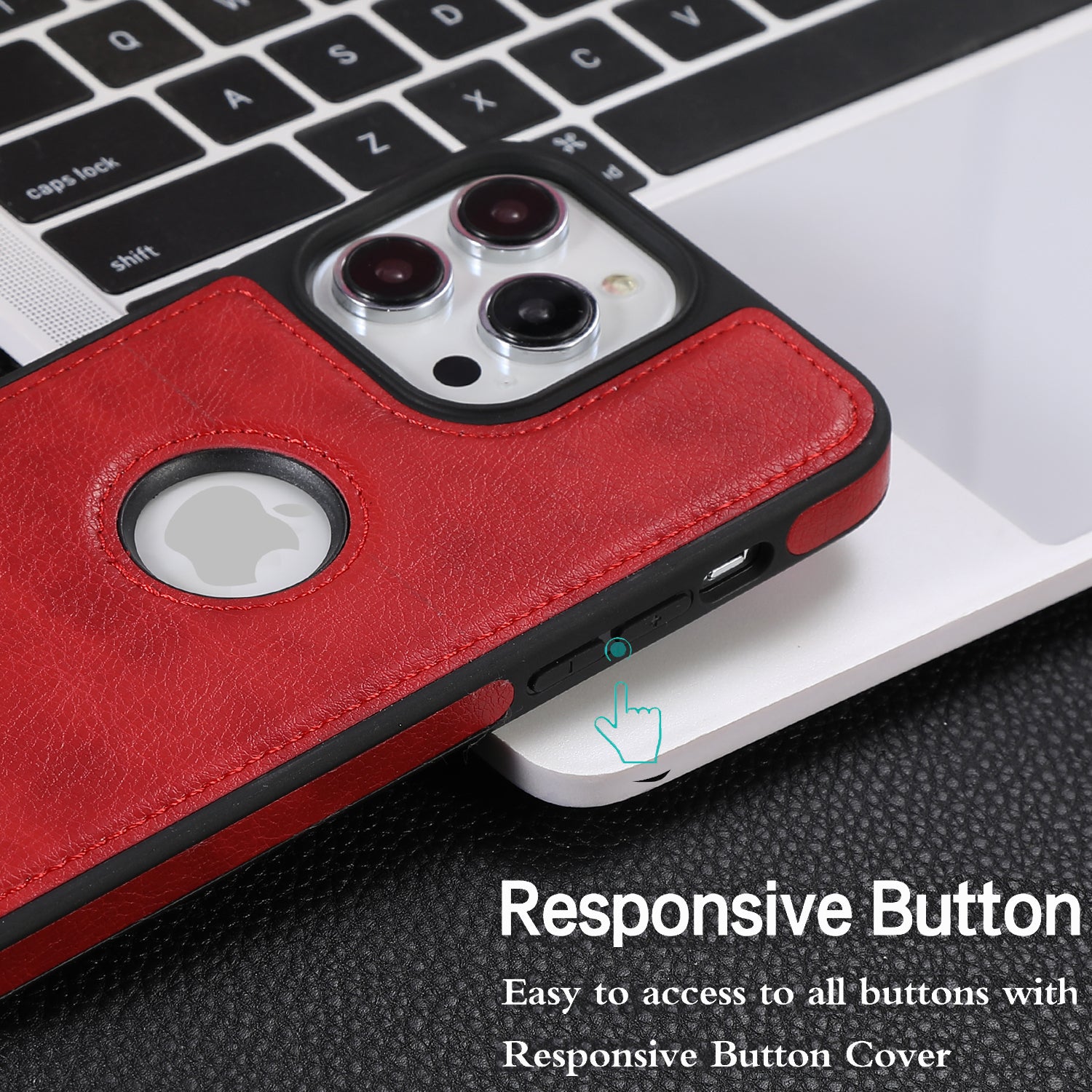 High-Quality Ultra-Thin Shockproof Leather Texture iPhone Case | MagSafe Case with Camera Lens Cover for Apple iPhone 16/15/14/13/12 Pro Max, Plus Cover | Armor Case, Bumper Cover Phone Case | Premium Protective Cover