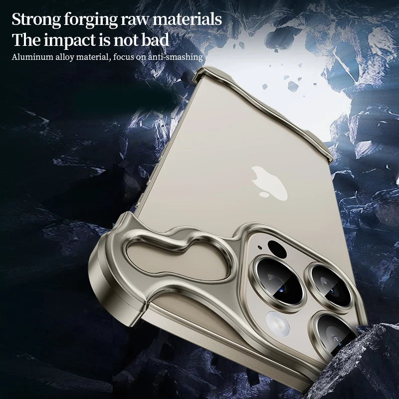 Premium Ultradünne Magetische Randlose Matte Metall-Alumiiumlegierung Stoßsangen, Stoßfeste Metallabdeckung iPhone-Hülle | MagSafe-Case mit Rundumschutz & Kameralinsenschutz für Apple iPhone 16/15/14/13/12 Pro Max, Plus, Mini Cover | Stoßfeste Handyhülle