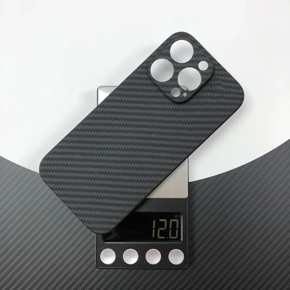 Carbon Fiber Texture High-Quality Soft TPU Material | Lightweight Waterproof Anti-Fingerprint and Anti-Scratch iPhone 16/15/14/13/12 Pro Max Plus Mini Case and Camera Protection