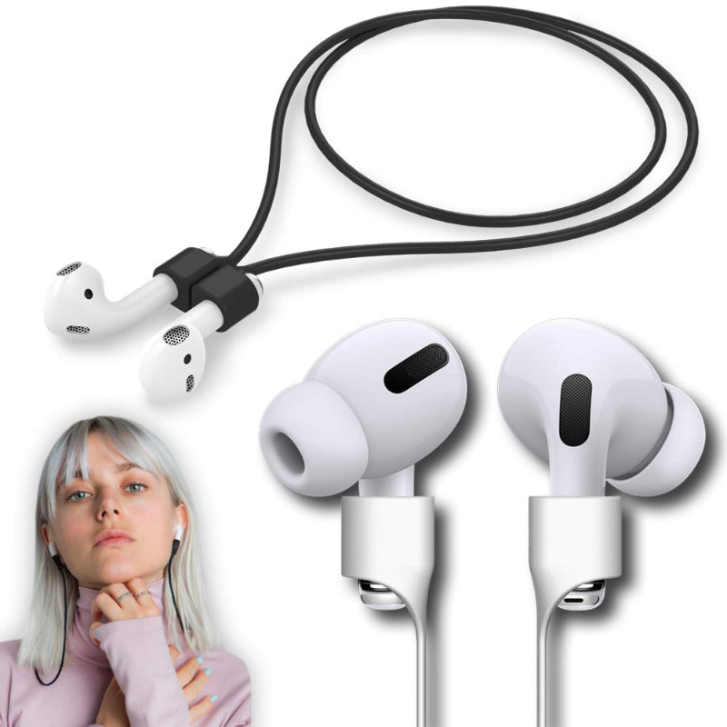 Premium Silikon Anti-Verlust Kopfhörerhalter für Apple AirPods4/3/2/1 and Pro Series 2024/2022/2021/2019/2016 & Pro: Hochwertiges Bluetooth Nackenband-Kabel - Sicher & Stilvoll für Kabellose Ohrhörer