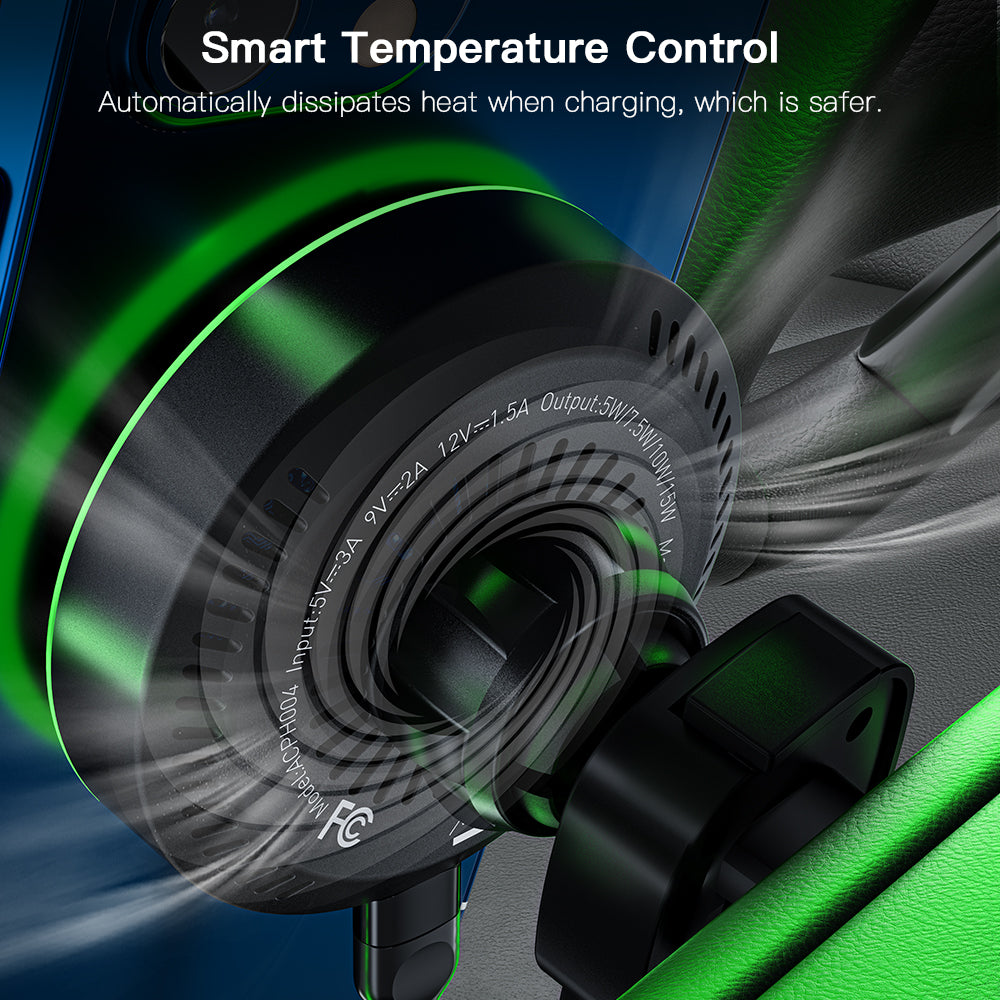 Prämie Essager RGB Magnetische Auto Telefon Halter Qi 15W Drahtlose Ladegerät Auto | Für iPhone 14 13 Pro Max Samsung
