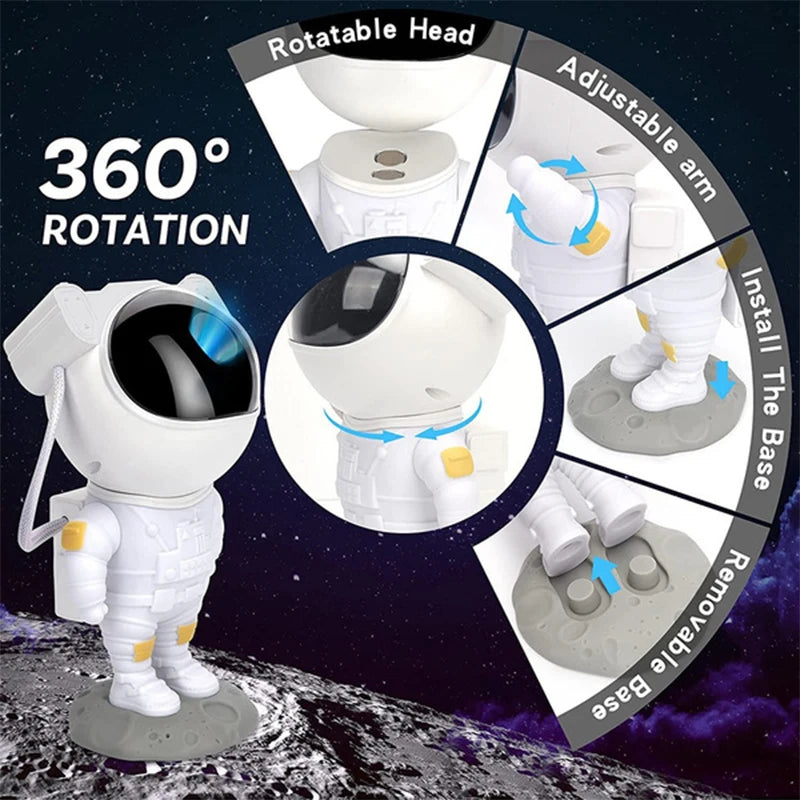 Hochwertiges Astronaut Sternenprojektor Nachtlicht mit Fernbedienung - 360° verstellbares Design | Nebel- und Galaxieprojektion | Limitierte Auflage Smartphone, Laptop, Tablet, PC, Apple iPhone, iPad, MacBook, iOS, Android, Samsung