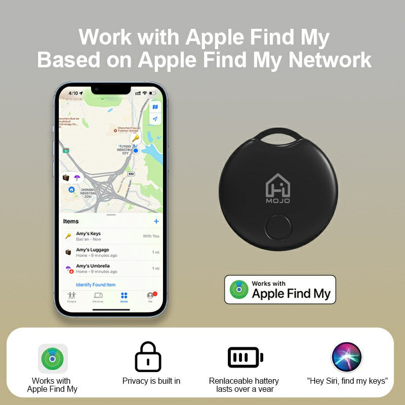 Premium Bluetooth GPS-Tracker: Alternative zu Apple AirTag | Finden Sie Verlorenes mit App | Anti-Verlust Locator für Gepäck, Portemonnaie, Haustiere, Kinder, Schlüssel