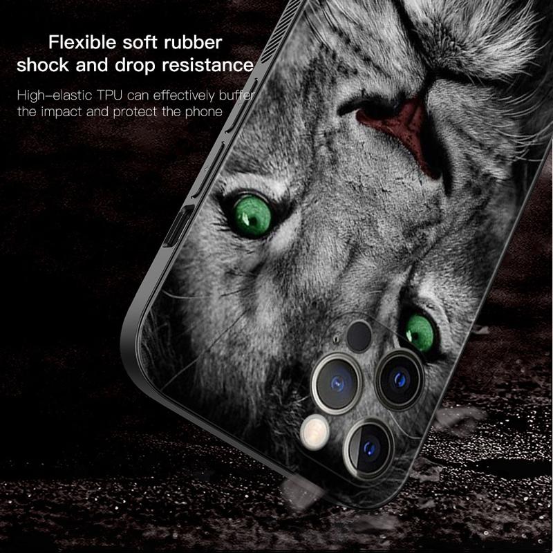 Hochwertige iPhone-Hülle mit Tierdesigns: Wolf, Hund, Katze, Vogel, Löwe, Tiger | MagSafe-kompatibles Case mit Kameralinsenschutz | Premium Hardcase für Apple iPhone 16/15/14/13/12 Pro Max Plus Mini Cover | Stoßsichere Handyhülle & Panzertasche