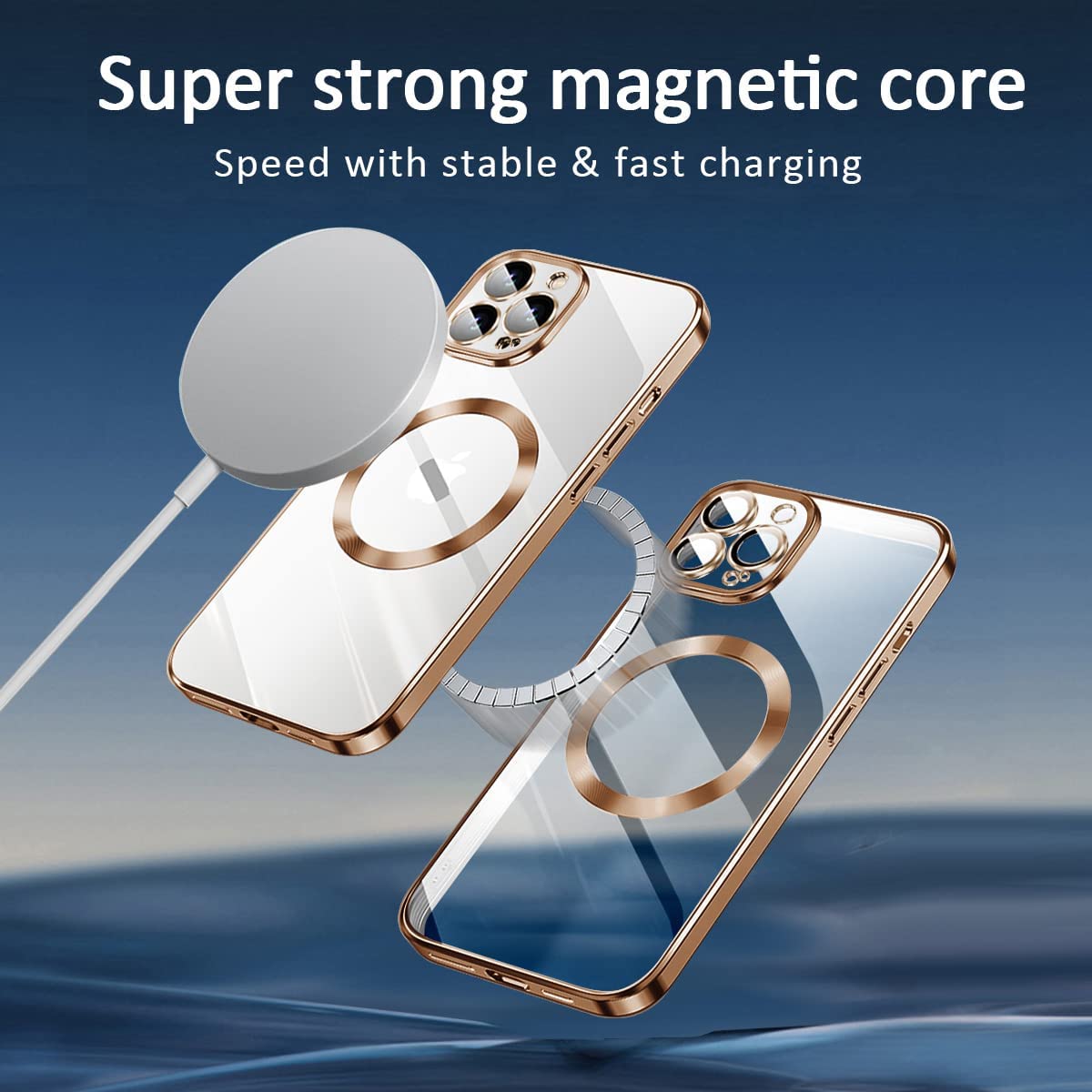 Luxury Ultra-Thin iPhone Case with MagSafe: 360° Full Metal and Glass Protection, Magnetic Adsorption | Shockproof with Glass Lens Camera Protection | Stylish Phone Cover for Apple iPhone 16/15/14/13/12 Pro Max, Plus, Mini