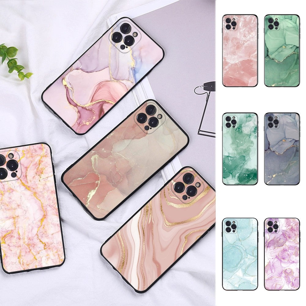 Premium Marble Art Fashion Pattern Phone Case | MagSafe for Apple iPhone 16/15/14/13/12 Pro Max, Plus, Mini | Camera Lens Cover, Case & Armor Protective Cover