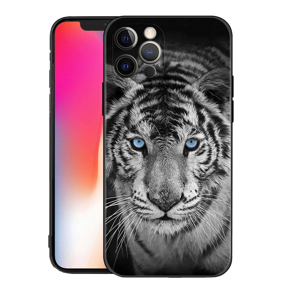 Hochwertige iPhone-Hülle mit Tierdesigns: Wolf, Hund, Katze, Vogel, Löwe, Tiger | MagSafe-kompatibles Case mit Kameralinsenschutz | Premium Hardcase für Apple iPhone 16/15/14/13/12 Pro Max Plus Mini Cover | Stoßsichere Handyhülle & Panzertasche