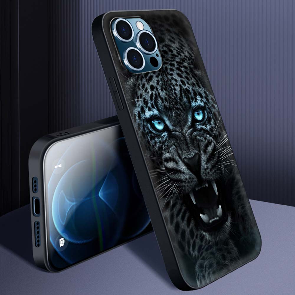 Hochwertige iPhone-Hülle mit Tierdesigns: Wolf, Hund, Katze, Vogel, Löwe, Tiger | MagSafe-kompatibles Case mit Kameralinsenschutz | Premium Hardcase für Apple iPhone 16/15/14/13/12 Pro Max Plus Mini Cover | Stoßsichere Handyhülle & Panzertasche