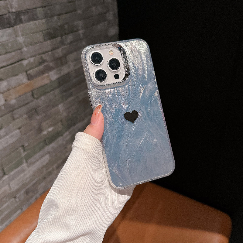 Premium Marble Heart Design Soft Shockproof iPhone Case | MagSafe Case with Camera Lens Protector for Apple iPhone 16/15/14/13/12 Pro Max Plus Mini | Heavy Duty, Bumper Cover Protective Phone Case