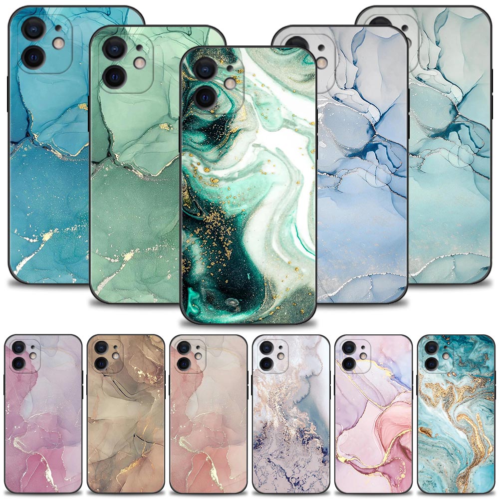 Premium Marble Art Fashion Pattern Phone Case | MagSafe for Apple iPhone 16/15/14/13/12 Pro Max, Plus, Mini | Camera Lens Cover, Case & Armor Protective Cover