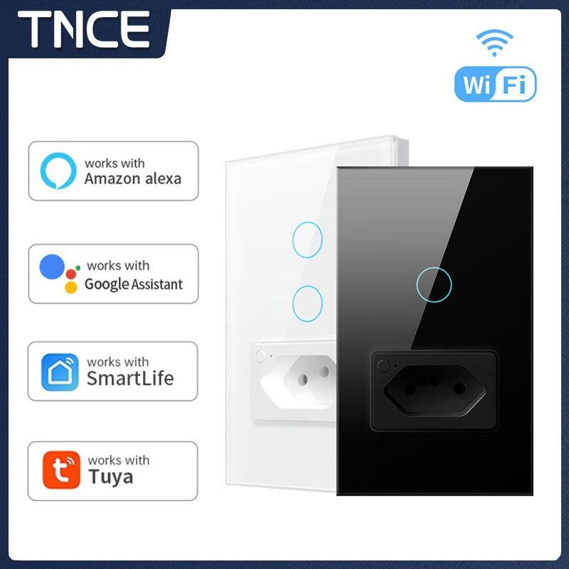 Premium WiFi Lichtschalter Touch Sensor Smart Switch App Fernbedienung - Kein Neutraler Draht 110V 220V für Smartphone, Laptop, Tablet, PC, Apple iPhone, iPad, MacBook, iOS, Android, Samsung Alexa Google Home | Limitierte Auflage