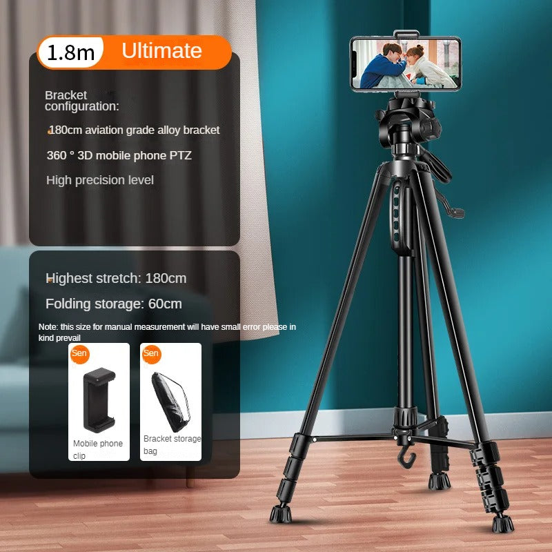 Professionelles Aluminium-Reisestativ, 140 cm für Videografie & Fotografie:, geeignet für Smartphones, Apple iPhone, Samsung, iOS & Android Apple iPhone 16/15/14/13/12/11 Pro Max Plus Mini,GoPro, Canon/Nikon DSLR/SLR