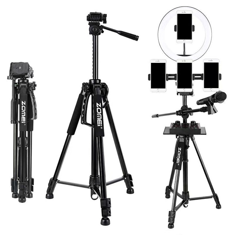 Professionelles Aluminium-Reisestativ, 140 cm für Videografie & Fotografie:, geeignet für Smartphones, Apple iPhone, Samsung, iOS &amp; Android, Apple iPhone 15/14/13/12/11 Pro Max Plus Mini, Samsung, Android, GoPro, Canon/Nikon DSLR/SLR