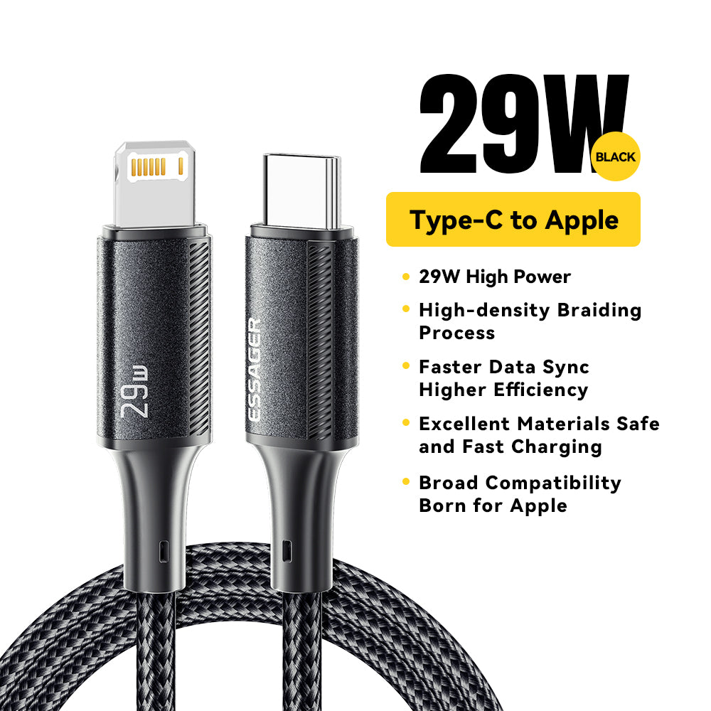 Premium USB-C Kabel für Smartphones, Apple iPhone, Samsung, iOS & Android - Hochwertiges 20W Schnellladekabel, Typ C zu Lightning Datenkabel für iPad und MacBook