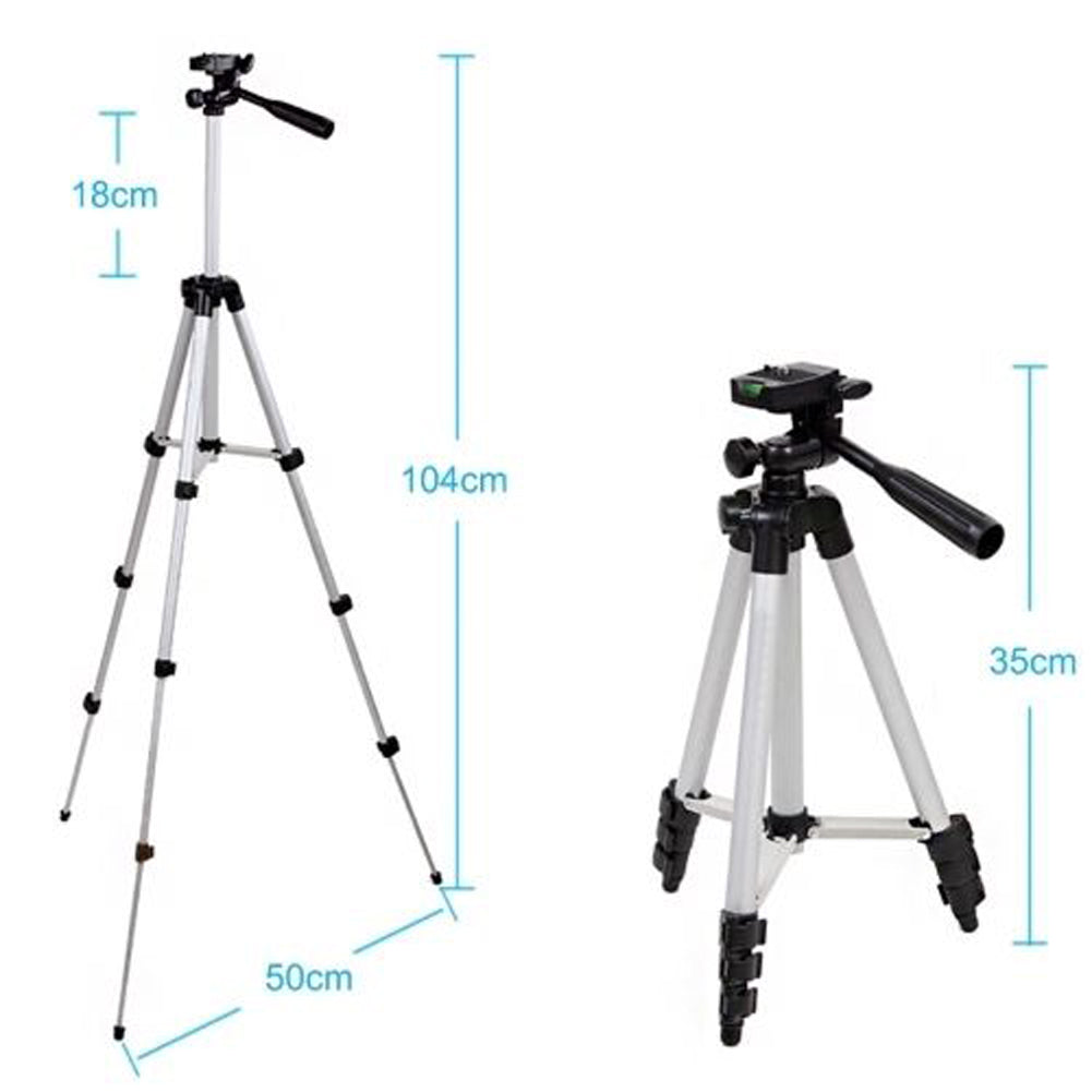 Professionelles Aluminium-Reisestativ, 140 cm für Videografie & Fotografie:, geeignet für Smartphones, Apple iPhone, Samsung, iOS &amp; Android, Apple iPhone 15/14/13/12/11 Pro Max Plus Mini, Samsung, Android, GoPro, Canon/Nikon DSLR/SLR