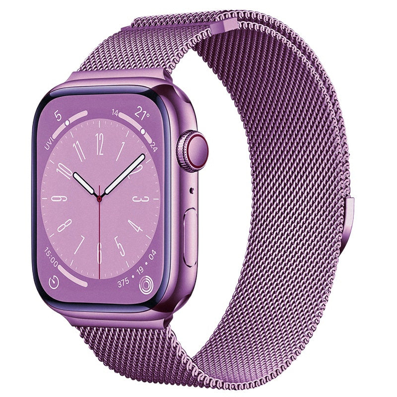 Milanese Loop Armband für Apple Watch Ultra 9 8 7 6 5 4 SE, 45mm 49mm 44mm 41mm 40mm | Premium Metall Magnetisches Armband, Doppelprofil für iWatch 3 42mm - Phone Heaven Zone