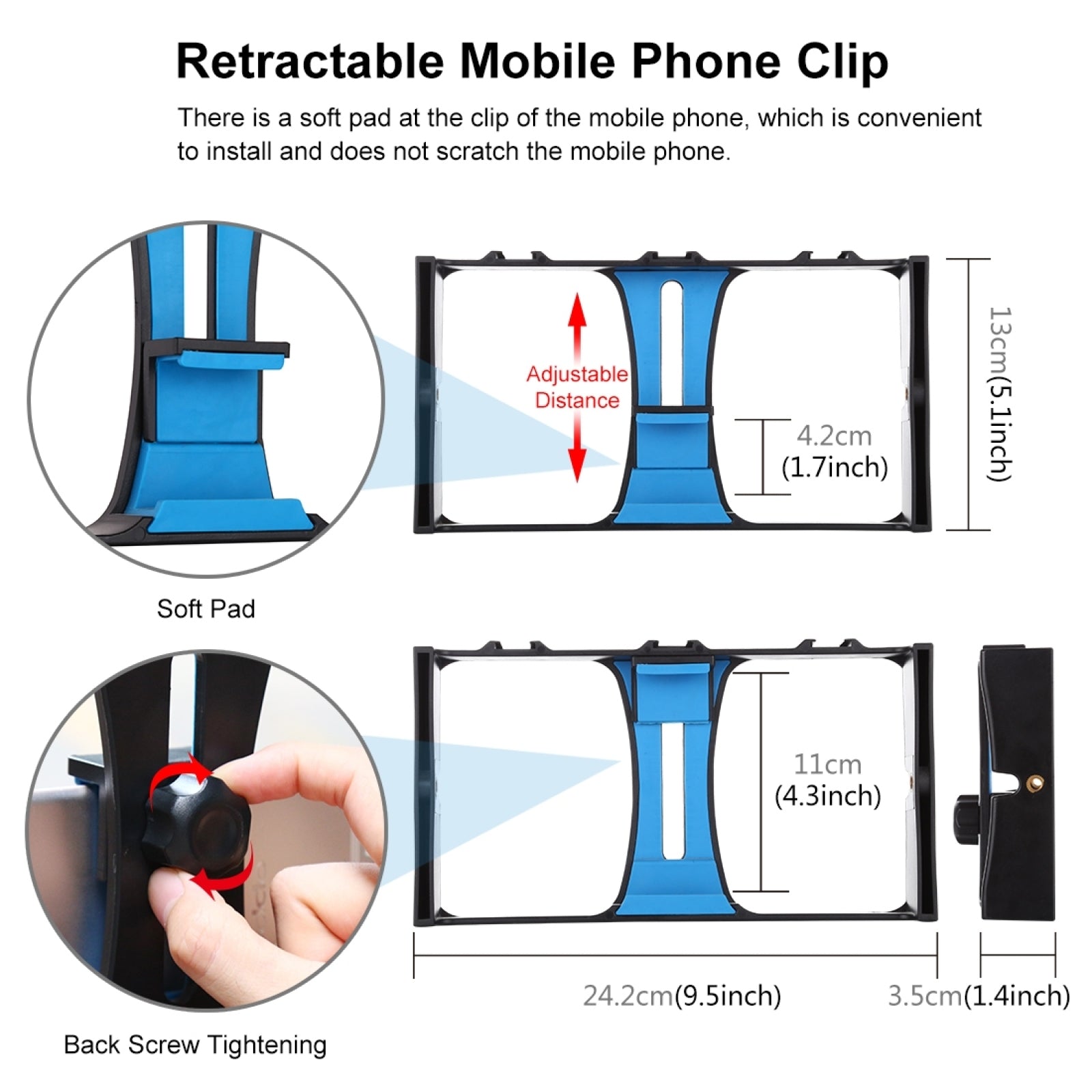 Kamera-Käfig Stabilisator für Smartphones, Apple iPhone, Samsung, iOS & Android  Filmproduktion Rig & Handgriff Halterung | Premium Video Camera Cage für Apple iPhone und Android