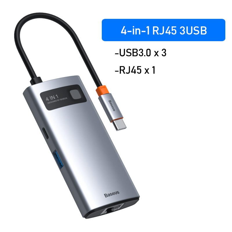 Premium USB C Hub 10Gbps: Type-C to HDMI, USB Adapter, Ethernet Port, Docking Station for Macbook Air/Pro/M3/M2/M1: 16,14,13-inch | 2024/2023/2022/2020 Series  Air, USB Splitter – Compatible and Powerful