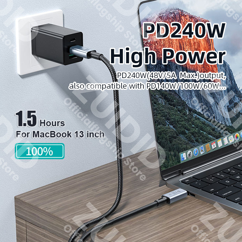 Premium Essager USB Typ C zu USB C Kabel 100W/5A PD Schnelllade-Ladegerät Draht für Smartphones, Apple iPhone, Samsung, iOS & Android MacBook Xiaomi 2M Typ-C USBC Kabel