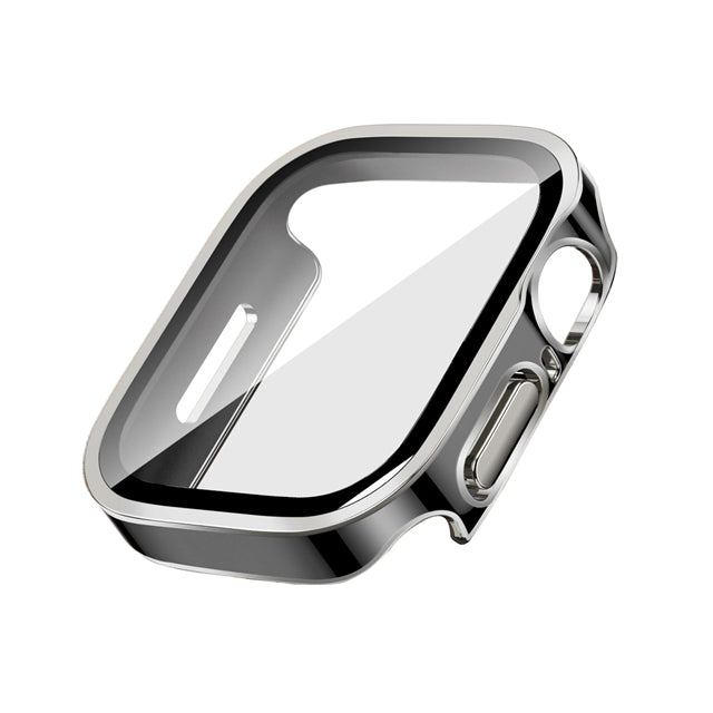 Premium Glasgehäuse für Apple Watch Serie 9/8/7/Ultra: 45mm, 41mm, 49mm, 44mm, 40mm | Hochwertige Displayschutz-Hülle & Cover für iWatch 10/9/8/7/6/5/4/3/2/1 & Ultra 2/1, SE: 2024, 2023, 2022, 2021, 2020, 2019, 2018, 2017, 2016,