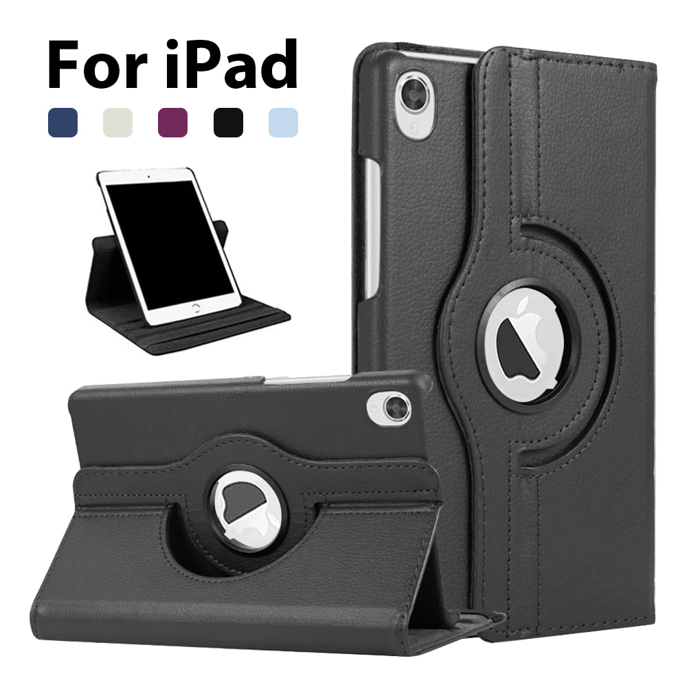 Premium iPad Smart Cover iPad/Pro/Air/Mini: 10/9/8/7/6/5/4/3 Series: - Stilvolle und funktionale 360° drehbare Leder-Tablet-Hülle