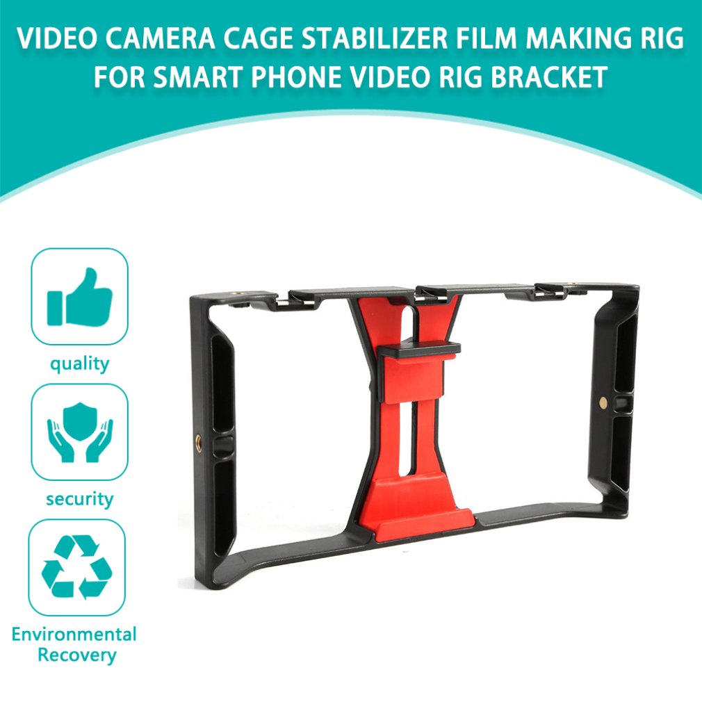 Kamera-Käfig Stabilisator für Smartphones, Apple iPhone, Samsung, iOS & Android  Filmproduktion Rig & Handgriff Halterung | Premium Video Camera Cage für Apple iPhone und Android