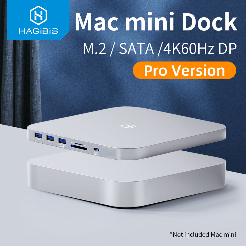 Premium USB-C Hub mit Festplattengehäuse, Hochwertiges Typ-C Docking Station, 2,5" SATA, NVMe M.2 SSD Case, 4K DP, USB 3.0 für Macbook Air/Pro/M3/M2/M1: 16,14,13-inch | 2024/2023/2022/2020 Series