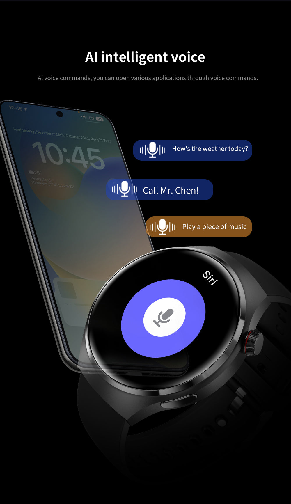 Premium GPS-Smartwatch für Männer: 360*360 HD-Bildschirm, Herzfrequenz, Bluetooth-Anruf, NFC, IP68 wasserdicht, Blutzucker