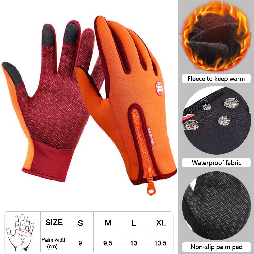 Premium Touchscreen-Warme Handschuhe: Outdoor, Radfahren, Motorrad, Sport, Fitness - Wasserdicht, Winddicht, Rutschfest - Winter Ski-Handschuhe Smartphone, Laptop, Tablet, PC, Apple iPhone, iPad, MacBook, iOS, Android, Samsung