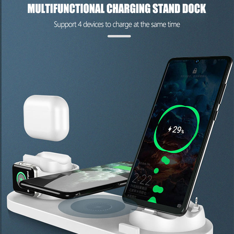 7-in-1 Ladestation Schnelle Kabellose Ladegerät | Schnellladestation, Watch, AirPods, Smartphones, Apple iPhone, Samsung, iOS & Android Schnellladegerät Charging Station