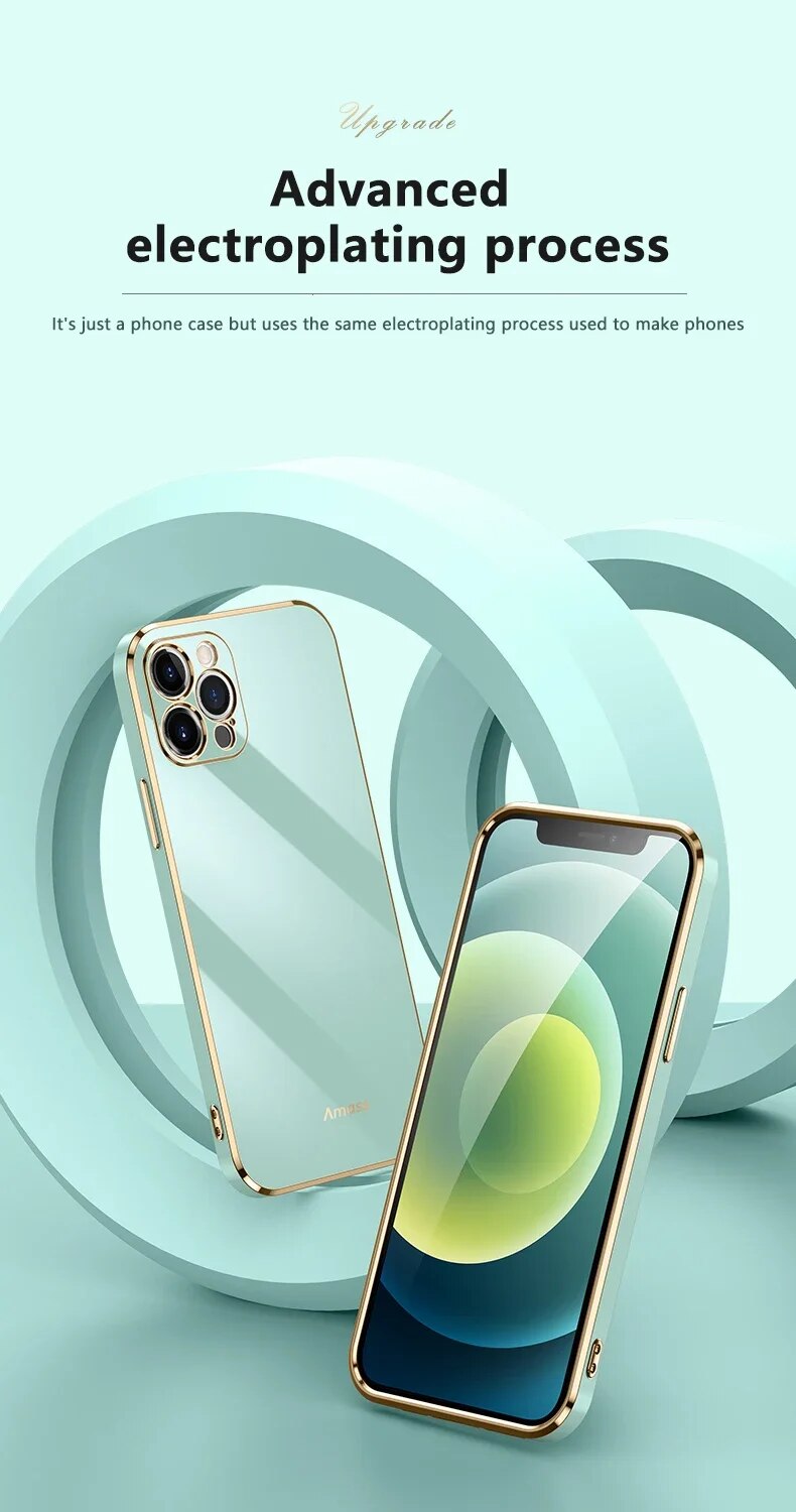 Hochwertiges einfarbiges Silikon Hülle, MagSafe, Abdeckung, | Apple iPhone 15/14/11/12/13 Pro Max/Mini Plus - Quadratische Beschichtung, Glänzend, Stoßfeste Schutzhülle - Phone Heaven Zone